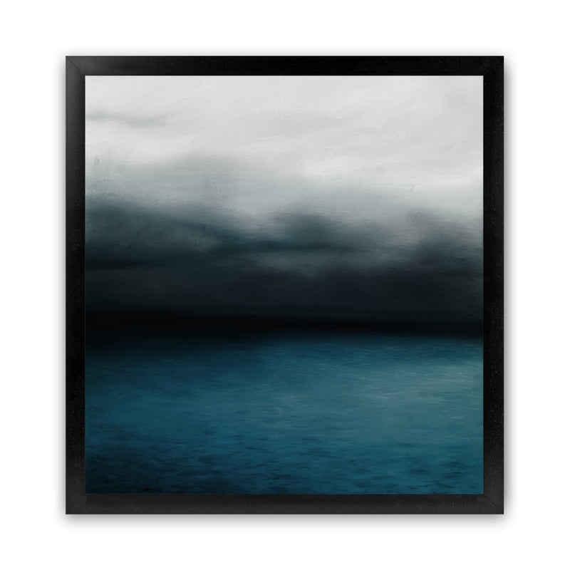 Shop Dark Horizon (Square) Art Print-Blue, Coastal, Scandinavian, Square, View All-framed painted poster wall decor artwork
