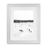 Shop Byron Surfer II B&W Photo Art Print-Black, Coastal, Grey, People, Photography, Portrait, Tropical, View All, White-framed poster wall decor artwork