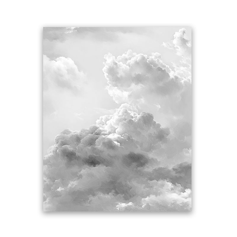 Shop Grey Cloudscape II Art Print-Grey, Portrait, Scandinavian, View All-framed painted poster wall decor artwork