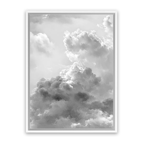 Shop Grey Cloudscape II Canvas Art Print-Grey, Portrait, Scandinavian, View All-framed wall decor artwork