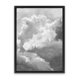 Shop Grey Cloudscape III Canvas Art Print-Black, Grey, Portrait, Scandinavian, View All, White-framed wall decor artwork