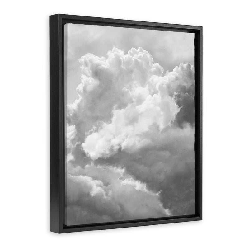 Shop Grey Cloudscape III Canvas Art Print-Black, Grey, Portrait, Scandinavian, View All, White-framed wall decor artwork