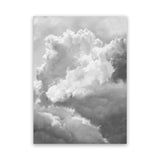 Shop Grey Cloudscape III Canvas Art Print-Black, Grey, Portrait, Scandinavian, View All, White-framed wall decor artwork