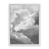 Shop Grey Cloudscape III Canvas Art Print-Black, Grey, Portrait, Scandinavian, View All, White-framed wall decor artwork