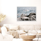 Shop Fontelina Chairs V Photo Canvas Art Print-Amalfi Coast Italy, Blue, Brown, Coastal, Landscape, Photography, Photography Canvas Prints, View All-framed wall decor artwork