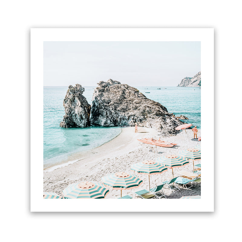 Shop Italian Summer (Square) Photo Art Print-Amalfi Coast Italy, Blue, Coastal, Green, Photography, Square, View All-framed poster wall decor artwork
