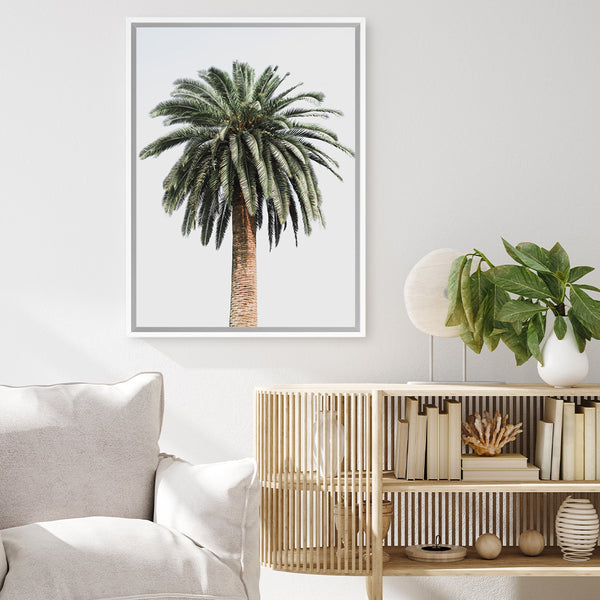 Shop Coconut Palm Tree Photo Canvas Art Print-Botanicals, Green, Neutrals, Photography Canvas Prints, Portrait, Tropical, View All-framed wall decor artwork