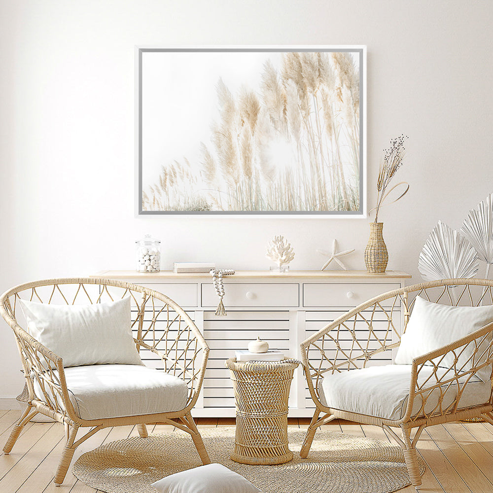 EXQUILEG Set van 3 posters, wandafbeeldingen, boho, beige, natuur, pampasgras, foto's, moderne afbeeldingen, decoratie, wanddecoratie, vintage afbeeldingen, decoratie voor woonkamer, slaapkamer
