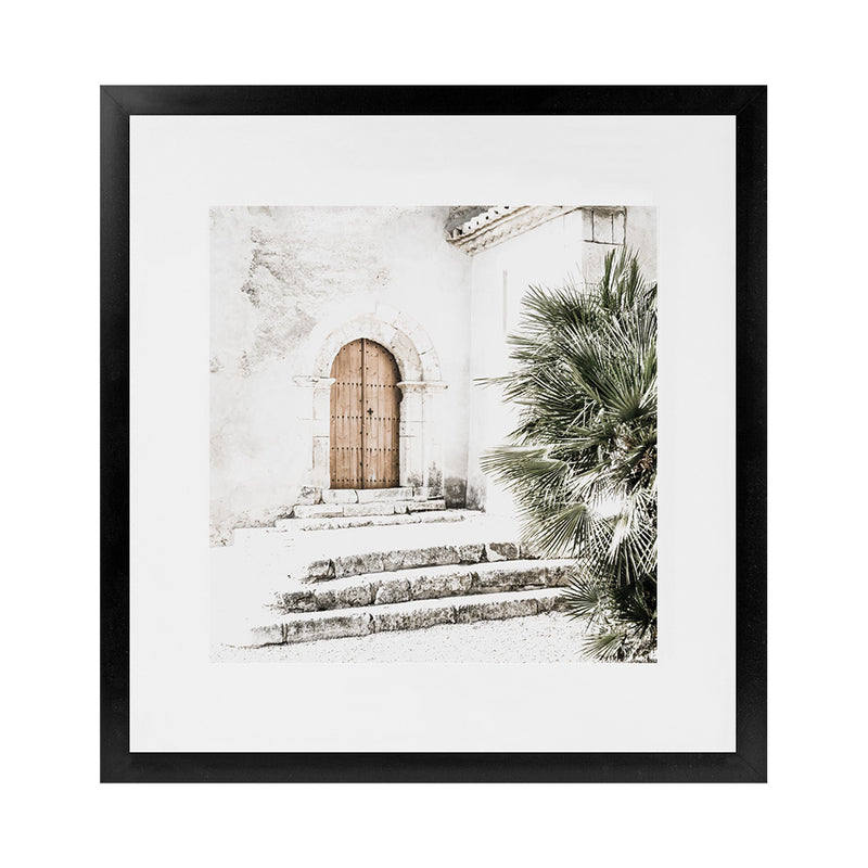 Shop Arched Doorway (Square) Photo Art Print-Boho, Green, Moroccan Days, Neutrals, Square, Tropical, View All-framed poster wall decor artwork