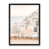 Shop Positano Sunset I Photo Canvas Art Print-Amalfi Coast Italy, Boho, Coastal, Orange, Photography, Photography Canvas Prints, Pink, Portrait, View All-framed wall decor artwork
