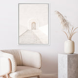 Shop Pastel Doorway II Photo Canvas Art Print-Boho, Moroccan Days, Neutrals, Photography, Photography Canvas Prints, Portrait, View All, White-framed wall decor artwork