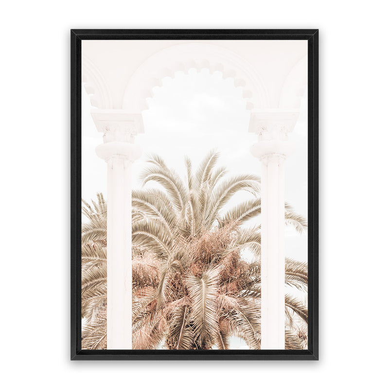 Shop Exotic Arches I Photo Canvas Art Print-Boho, Botanicals, Moroccan Days, Neutrals, Photography, Photography Canvas Prints, Portrait, View All, White-framed wall decor artwork