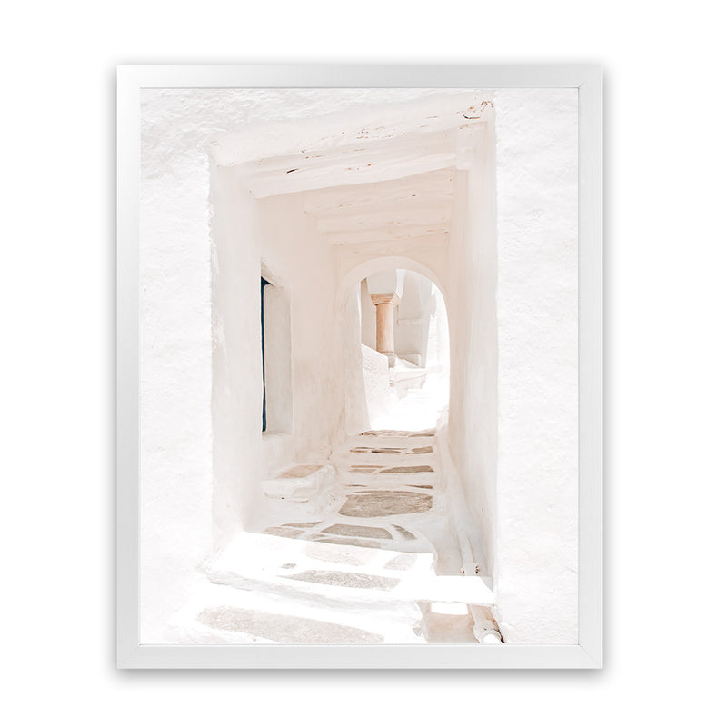 Shop Old White Town Photo Art Print-Amalfi Coast Italy, Greece, Moroccan Days, Photography, Pink, Portrait, View All-framed poster wall decor artwork