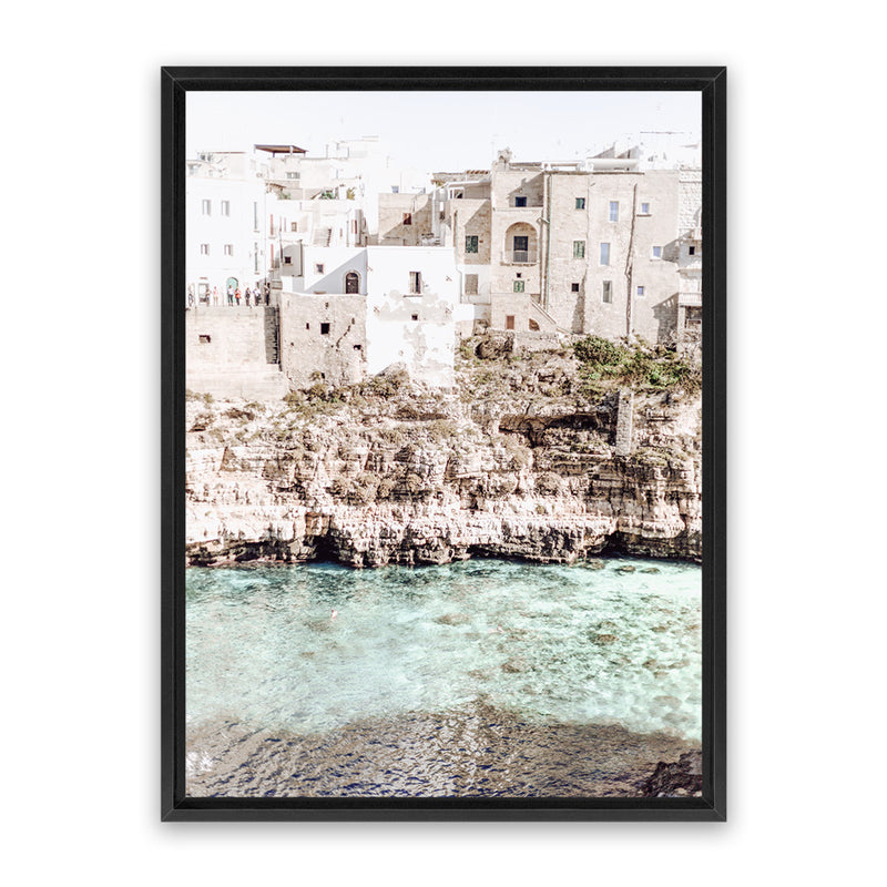 Shop Puglia View I Photo Canvas Art-Amalfi Coast Italy, Boho, Coastal, Green, Neutrals, Photography, Photography Canvas Prints, Portrait, View All-framed wall decor artwork