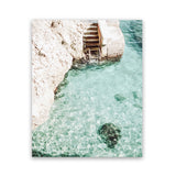 Shop Italian Coastline Photo Art Print-Amalfi Coast Italy, Blue, Boho, Coastal, Green, Photography, Portrait, Tropical, View All-framed poster wall decor artwork