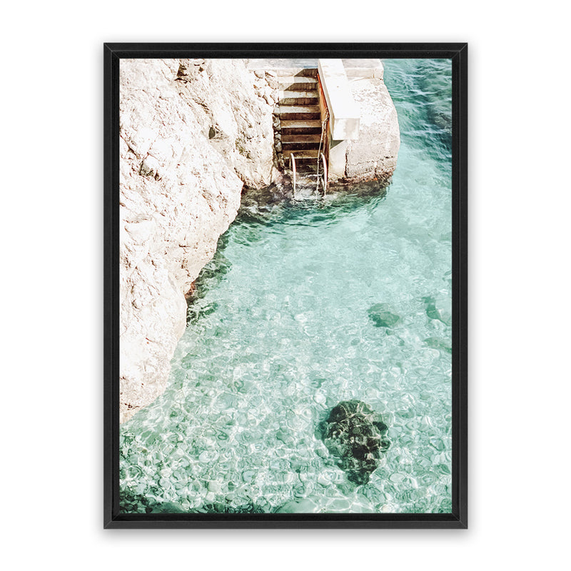 Shop Italian Coastline Photo Canvas Art Print-Amalfi Coast Italy, Blue, Boho, Coastal, Green, Photography, Photography Canvas Prints, Portrait, View All-framed wall decor artwork