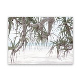 Shop Pandanus Palm Beach Photo Canvas Art Print-Botanicals, Coastal, Green, Landscape, Nature, Photography, Photography Canvas Prints, Tropical, View All-framed wall decor artwork
