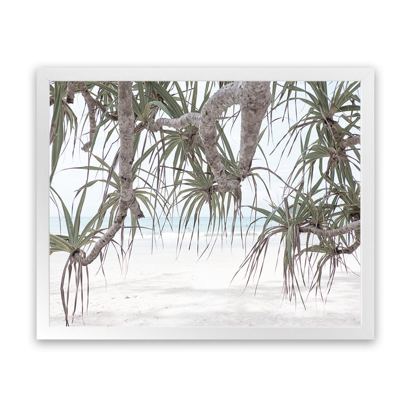 Shop Pandanus Palm Beach Photo Art Print-Botanicals, Coastal, Green, Landscape, Nature, Photography, Tropical, View All-framed poster wall decor artwork