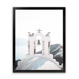 Shop Santorini Summer II Photo Art Print-Boho, Coastal, Greece, Grey, Photography, Portrait, View All, White-framed poster wall decor artwork
