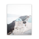 Shop Santorini Summer IV Photo Art Print-Blue, Coastal, Greece, Photography, Portrait, View All, White-framed poster wall decor artwork