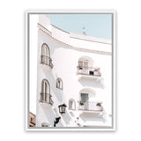 Shop Positano Villa Photo Canvas Art Print-Amalfi Coast Italy, Coastal, Photography, Photography Canvas Prints, Portrait, View All, White-framed wall decor artwork