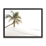 Shop Ocean Palm Tree Photo Canvas Art Print-Boho, Coastal, Green, Landscape, Photography, Photography Canvas Prints, Tropical, View All, White-framed wall decor artwork