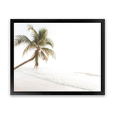 Shop Ocean Palm Tree Photo Art Print-Boho, Coastal, Green, Landscape, Photography, Tropical, View All, White-framed poster wall decor artwork