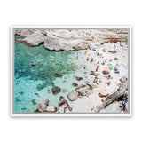 Shop Salento Beach Day II Photo Canvas Art Print-Amalfi Coast Italy, Blue, Coastal, Green, Landscape, Photography, Photography Canvas Prints, Tropical, View All-framed wall decor artwork