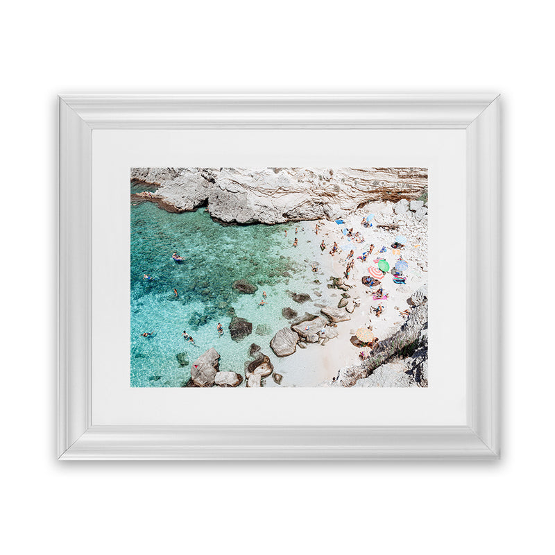 Shop Salento Beach Day II Photo Art Print-Amalfi Coast Italy, Blue, Coastal, Green, Landscape, Photography, Tropical, View All-framed poster wall decor artwork