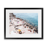Shop Sunbaking In Salento Photo Art Print-Amalfi Coast Italy, Blue, Landscape, Neutrals, Photography, Tropical, View All-framed poster wall decor artwork