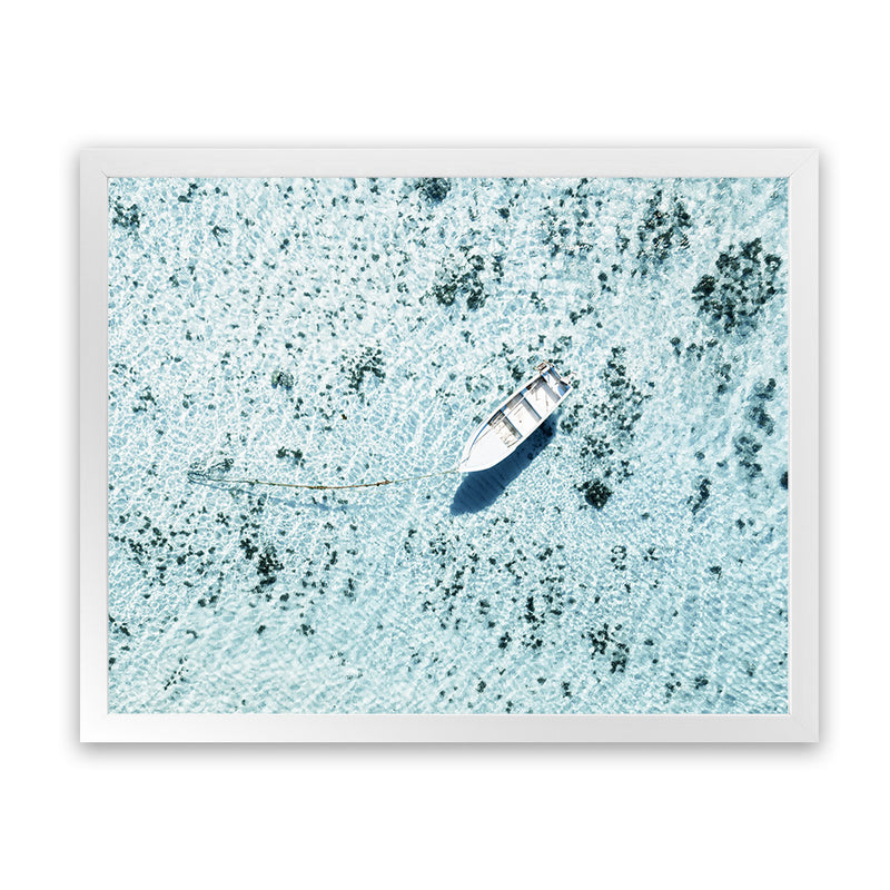 Shop Island Boat I Photo Art Print-Amalfi Coast Italy, Blue, Boho, Coastal, Greece, Green, Landscape, Photography, Tropical, View All-framed poster wall decor artwork