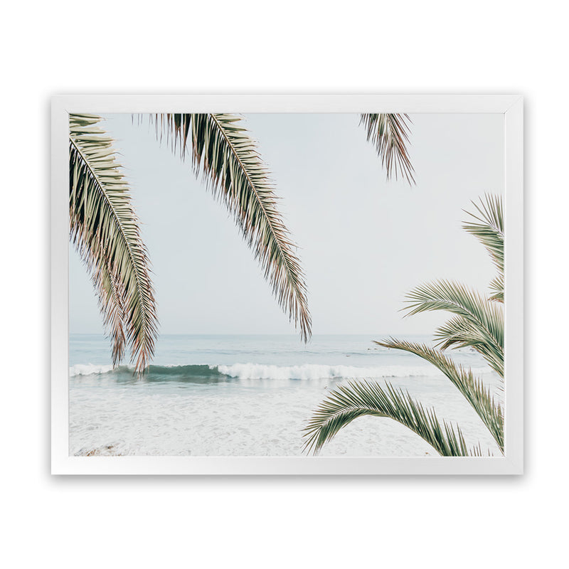 Shop Swaying Palms Photo Art Print-Blue, Coastal, Green, Landscape, Photography, Tropical, View All-framed poster wall decor artwork