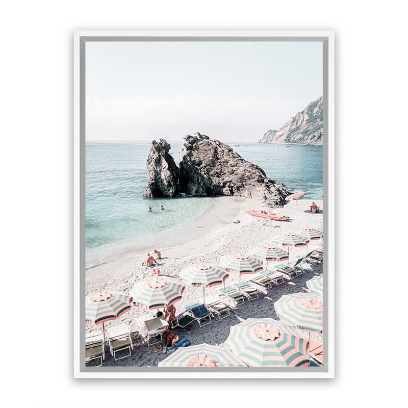 Shop Monterosso Italy II Photo Canvas Art Print-Amalfi Coast Italy, Blue, Coastal, Green, Photography, Photography Canvas Prints, Portrait, Tropical, View All-framed wall decor artwork