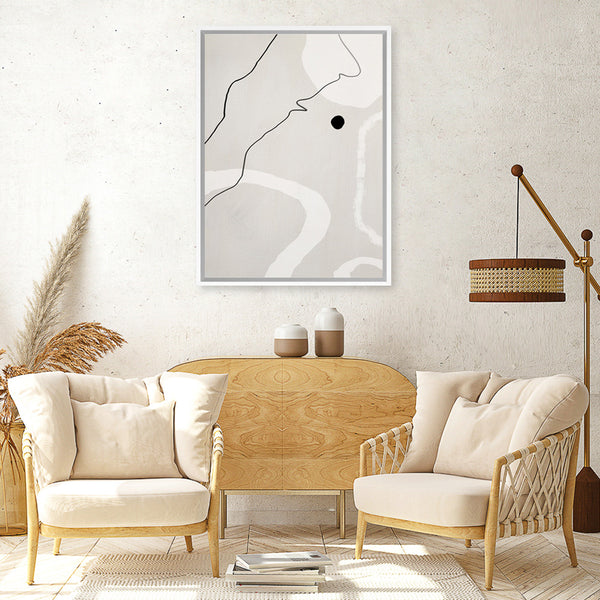 Shop Abstract Forms II Canvas Art Print-Abstract, Boho, Neutrals, Portrait, View All-framed wall decor artwork