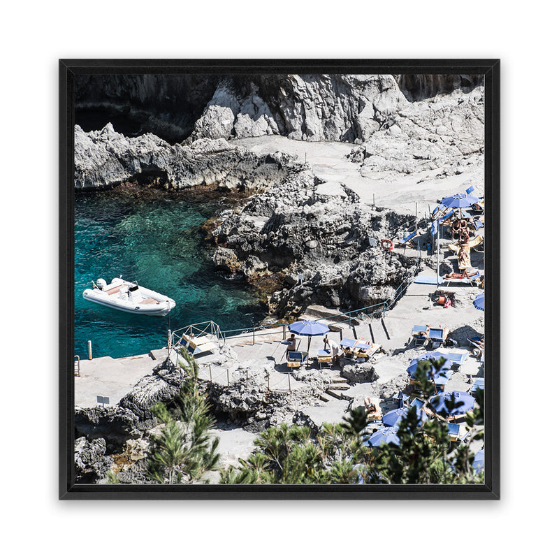 Shop Da Luigi I (Square) Photo Canvas Art Print-Amalfi Coast Italy, Blue, Coastal, Green, Neutrals, Photography Canvas Prints, Square, View All-framed wall decor artwork