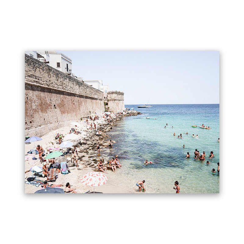 Shop Monopoli I Photo Canvas Art Print-Amalfi Coast Italy, Blue, Brown, Coastal, Green, Landscape, Photography, Photography Canvas Prints, View All-framed wall decor artwork