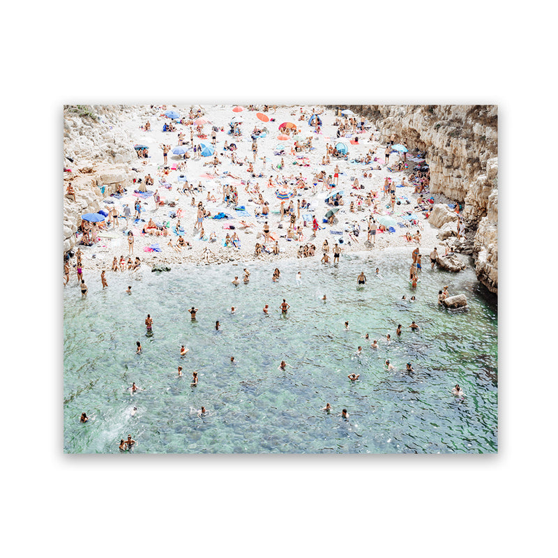 Shop Polignano A Mare From Above II Photo Art Print-Amalfi Coast Italy, Blue, Coastal, Green, Landscape, Neutrals, People, Photography, Tropical, View All-framed poster wall decor artwork