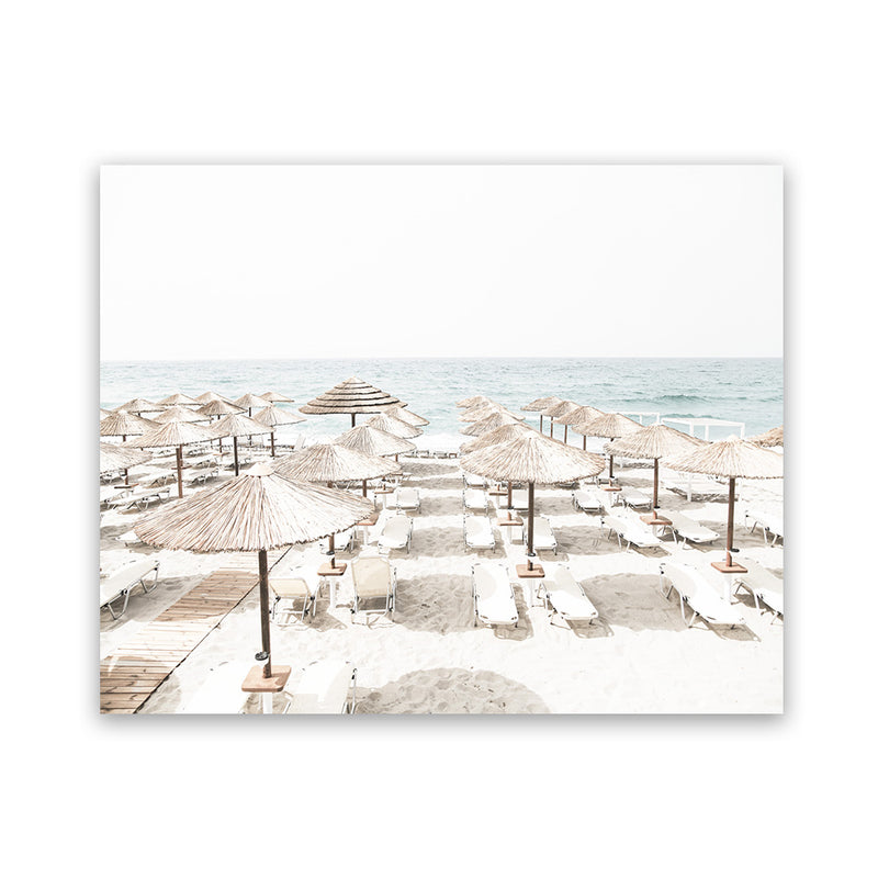 Shop Beach Parasols Photo Art Print-Amalfi Coast Italy, Boho, Coastal, Greece, Landscape, Neutrals, Photography, View All-framed poster wall decor artwork