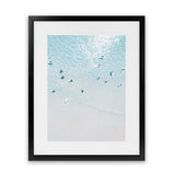 Shop Aerial Surfers II Photo Art Print-Blue, Boho, Coastal, Photography, Portrait, View All-framed poster wall decor artwork
