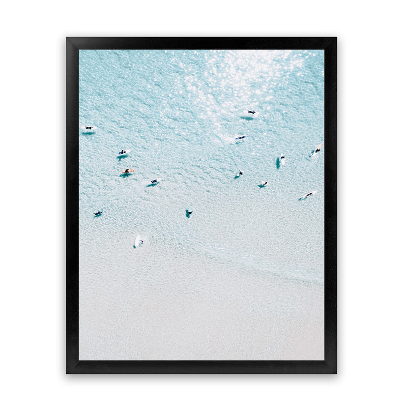 Shop Aerial Surfers II Photo Art Print-Blue, Boho, Coastal, Photography, Portrait, View All-framed poster wall decor artwork
