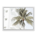 Shop Palm Hotel Photo Canvas Art Print-Boho, Coastal, Green, Landscape, Photography, Photography Canvas Prints, Tropical, View All, White-framed wall decor artwork