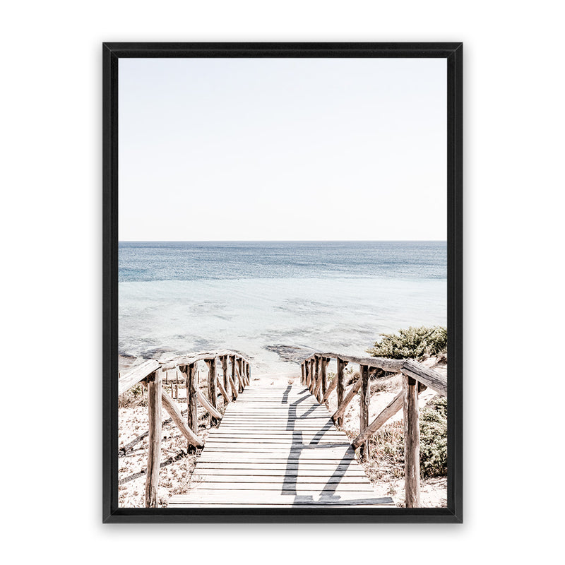 Shop Beach Path II Photo Canvas Art Print-Boho, Brown, Coastal, Neutrals, Photography, Photography Canvas Prints, Portrait, Rectangle, View All, White-framed wall decor artwork