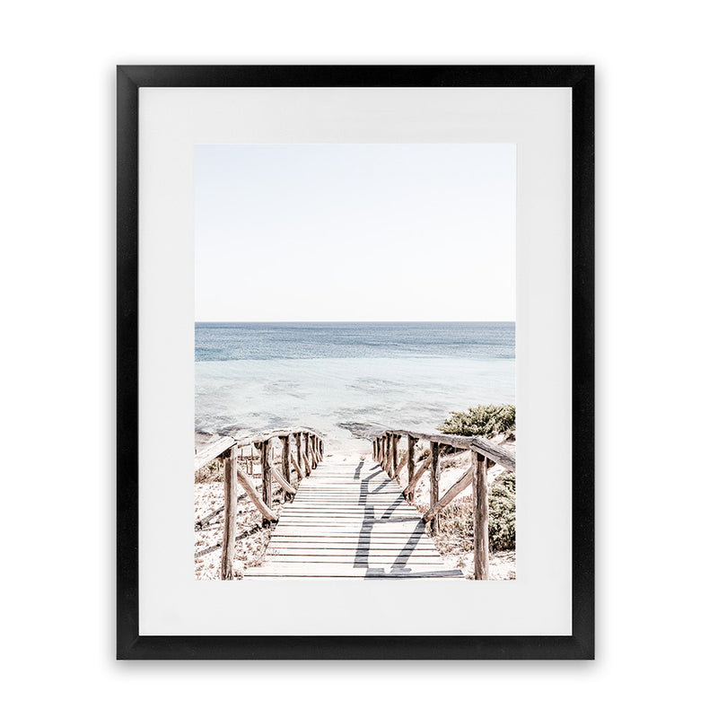 Shop Beach Path II Photo Art Print-Boho, Brown, Coastal, Neutrals, Photography, Portrait, Rectangle, View All, White-framed poster wall decor artwork