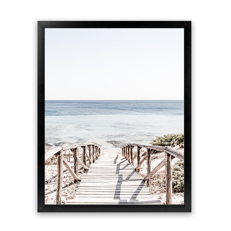 Shop Beach Path II Photo Art Print-Boho, Brown, Coastal, Neutrals, Photography, Portrait, Rectangle, View All, White-framed poster wall decor artwork