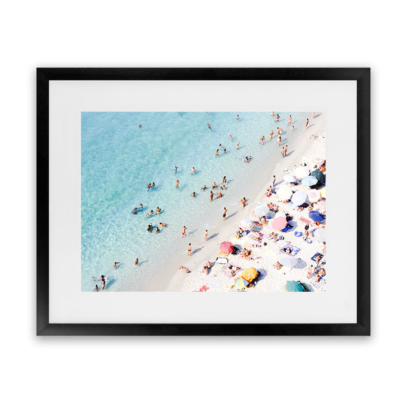 Shop Life At The Beach Photo Art Print-Amalfi Coast Italy, Blue, Coastal, Green, Landscape, People, Photography, Tropical, View All-framed poster wall decor artwork