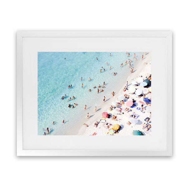Shop Life At The Beach Photo Art Print-Amalfi Coast Italy, Blue, Coastal, Green, Landscape, People, Photography, Tropical, View All-framed poster wall decor artwork