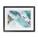 Shop Bondi Pool Aerial IV Photo Art Print-Blue, Coastal, Green, Landscape, Photography, Tropical, View All-framed poster wall decor artwork