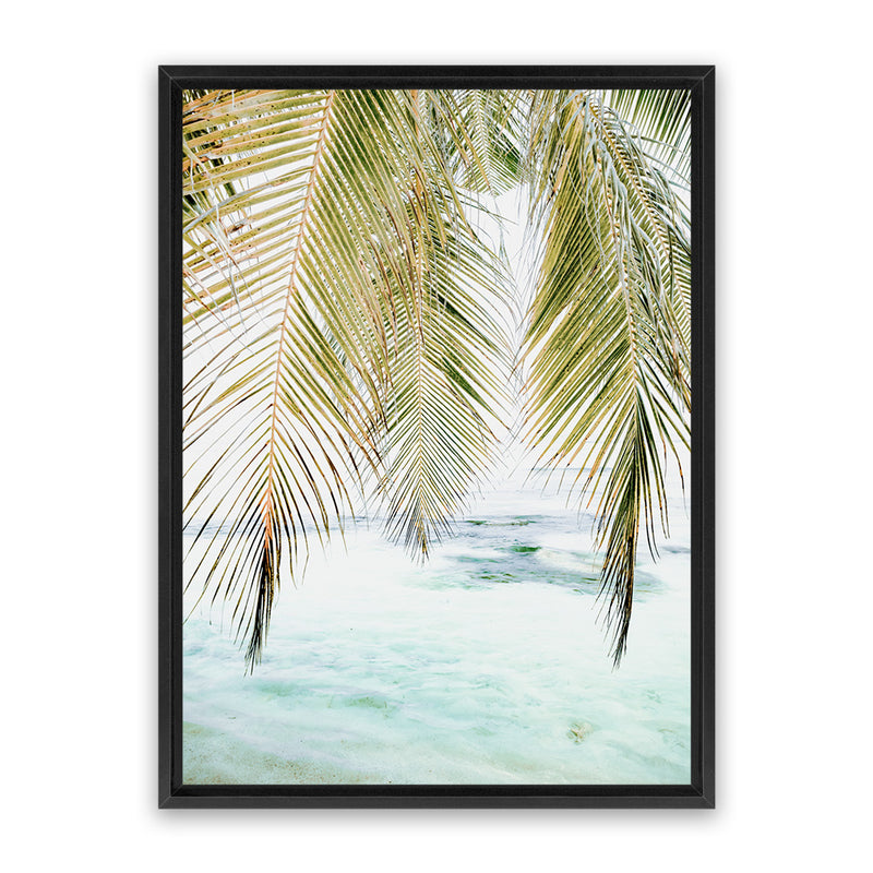 Shop Palm Shade Photo Canvas Art Print-Boho, Coastal, Green, Photography, Photography Canvas Prints, Portrait, Tropical, View All-framed wall decor artwork
