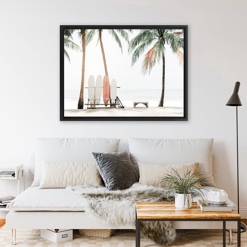 Shop Aloha Surf Photo Canvas Art Print-Boho, Coastal, Green, Landscape, Photography, Photography Canvas Prints, Tropical, View All-framed wall decor artwork