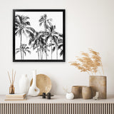 Shop Island Coconut Palms (Square) Photo Art Print-Black, Boho, Photography, Square, Tropical, View All, White-framed poster wall decor artwork